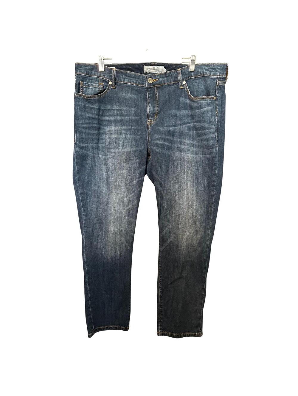 Torrid Denim Boyfriend Jeans Women's Plus Size 20R Blue Stretch 5-Pocket